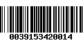 Código de Barras 0039153420014