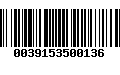 Código de Barras 0039153500136