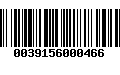 Código de Barras 0039156000466