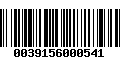 Código de Barras 0039156000541