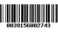 Código de Barras 0039156002743