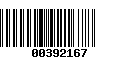 Código de Barras 00392167