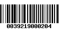 Código de Barras 0039219000204