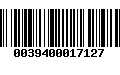 Código de Barras 0039400017127