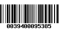 Código de Barras 0039400095385