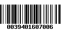 Código de Barras 0039401607006