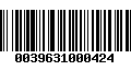 Código de Barras 0039631000424