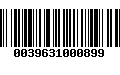 Código de Barras 0039631000899