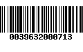 Código de Barras 0039632000713