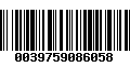 Código de Barras 0039759086058