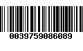 Código de Barras 0039759086089