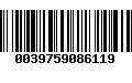 Código de Barras 0039759086119