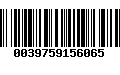 Código de Barras 0039759156065