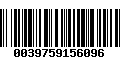 Código de Barras 0039759156096