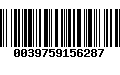 Código de Barras 0039759156287