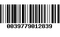 Código de Barras 0039779012839