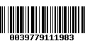 Código de Barras 0039779111983