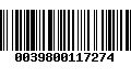 Código de Barras 0039800117274