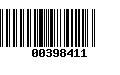 Código de Barras 00398411