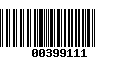 Código de Barras 00399111