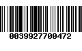 Código de Barras 0039927700472