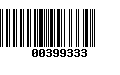 Código de Barras 00399333