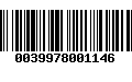 Código de Barras 0039978001146