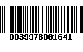 Código de Barras 0039978001641