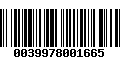 Código de Barras 0039978001665