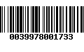 Código de Barras 0039978001733