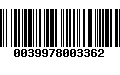 Código de Barras 0039978003362