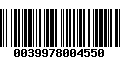 Código de Barras 0039978004550