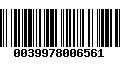 Código de Barras 0039978006561