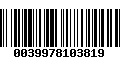 Código de Barras 0039978103819