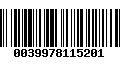 Código de Barras 0039978115201