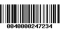 Código de Barras 0040000247234