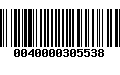 Código de Barras 0040000305538