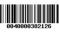 Código de Barras 0040000382126