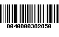 Código de Barras 0040000382850