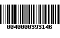 Código de Barras 0040000393146