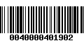 Código de Barras 0040000401902