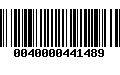 Código de Barras 0040000441489