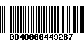 Código de Barras 0040000449287