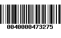 Código de Barras 0040000473275