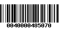 Código de Barras 0040000485070