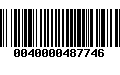 Código de Barras 0040000487746