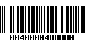 Código de Barras 0040000488880