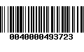 Código de Barras 0040000493723