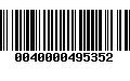 Código de Barras 0040000495352