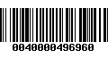 Código de Barras 0040000496960